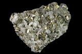 Cubic Pyrite, Chalcopyrite and Quartz Crystal Association - Peru #136197-1